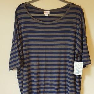 XL LuLaRoe Irma, New with tags, blue & gray